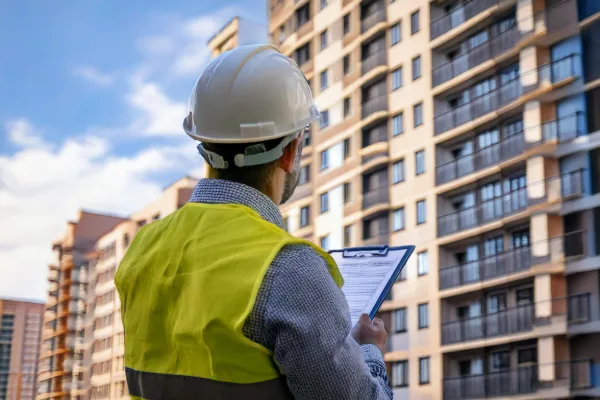 Imagen conceptual de una inspección técnica de edificios.